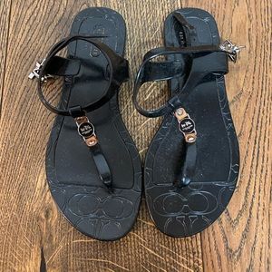 Coach black sandals
